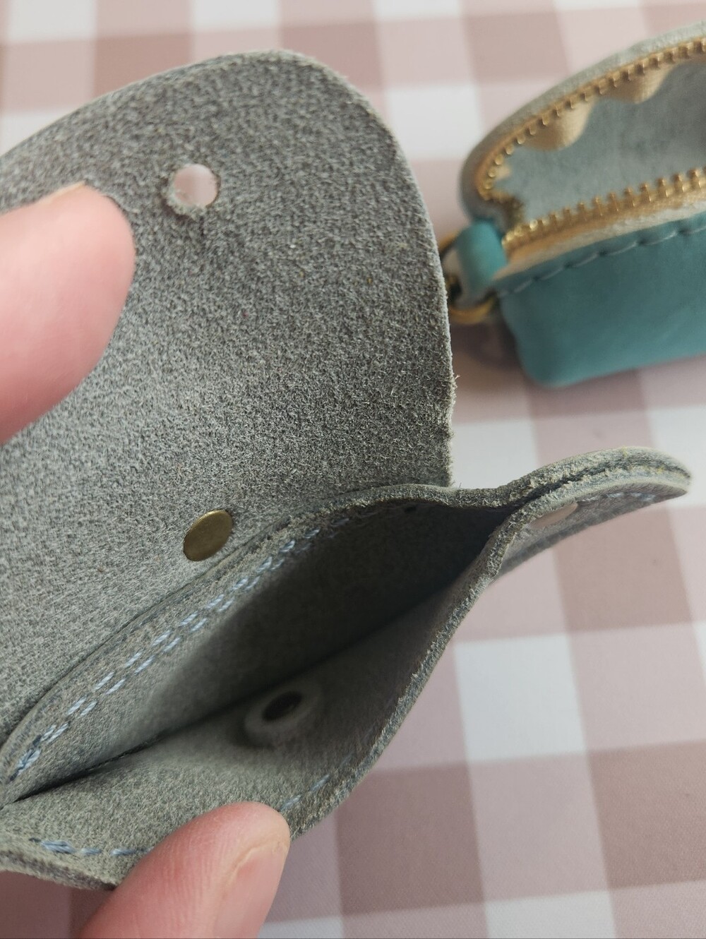 NEW- Portland Leather Goods- Small Leather Bird Charm And Mini Taco Keychain - Picture 6 of 6